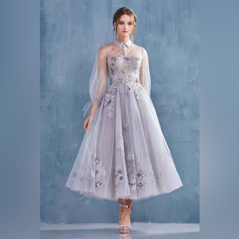 Andrea and Leo Duchesa cocktail gown